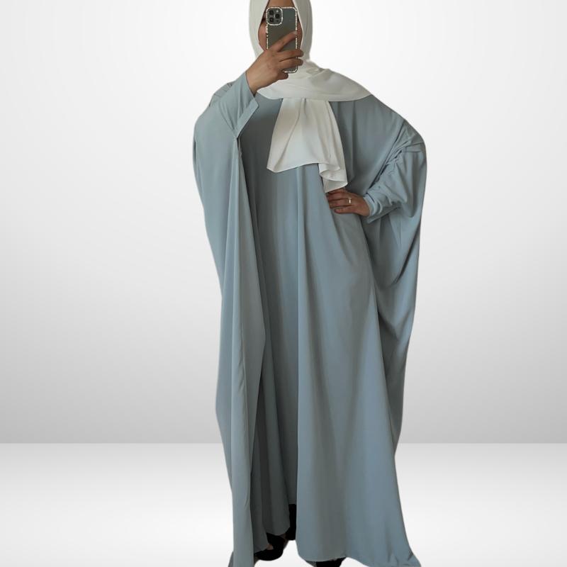 Abaya papillon en soie de Médine
